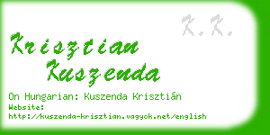 krisztian kuszenda business card