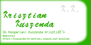 krisztian kuszenda business card